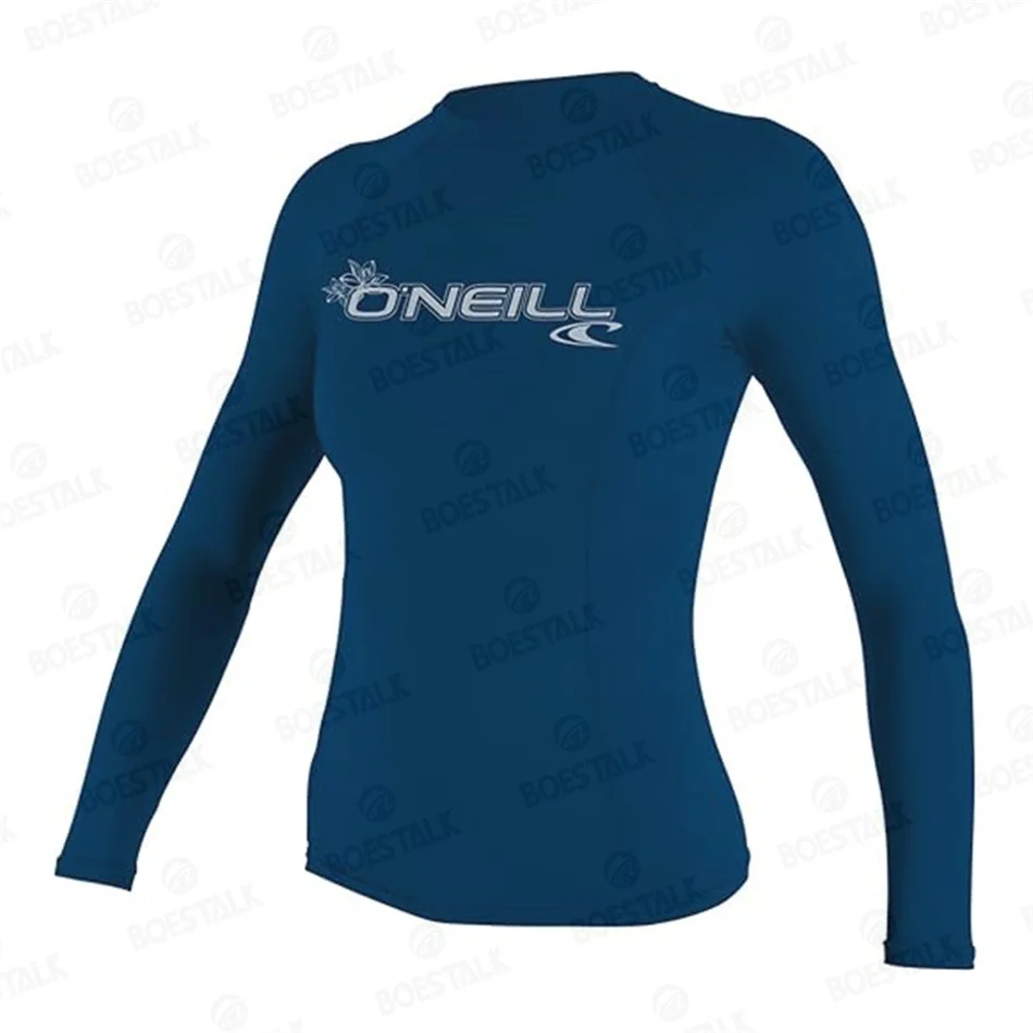 Ochraniacz na wysypkę dla kobiet ubrania do surfowania strój kąpielowy Rashguard Surf Wear Uv Water Sport długi rękaw t-shirt strój kąpielowy