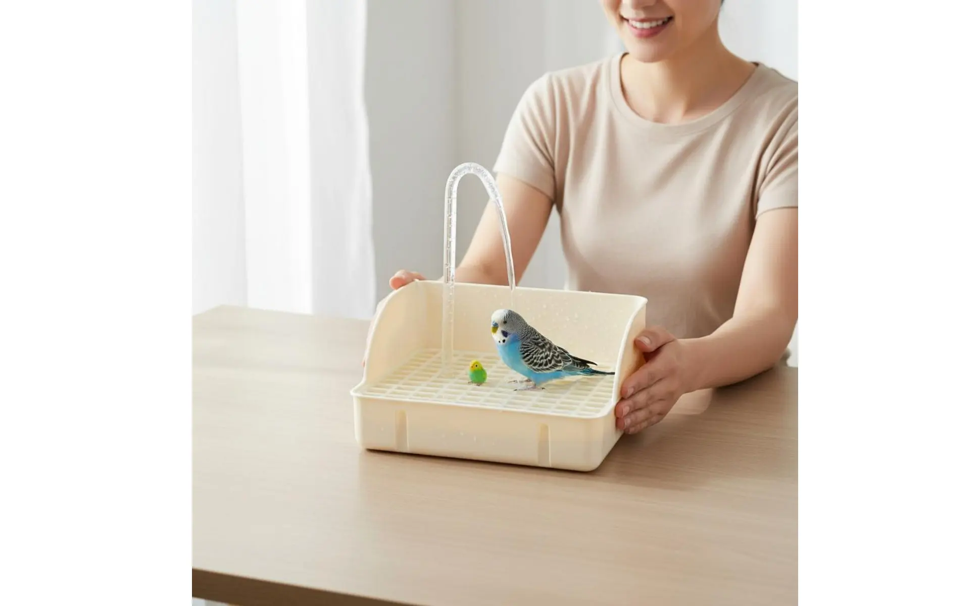 Automatic Avian Shower Easy to Clean Parrot Bathing Tub Electric Avian Water Feature Energy Saving Pet Supplies for Indoor