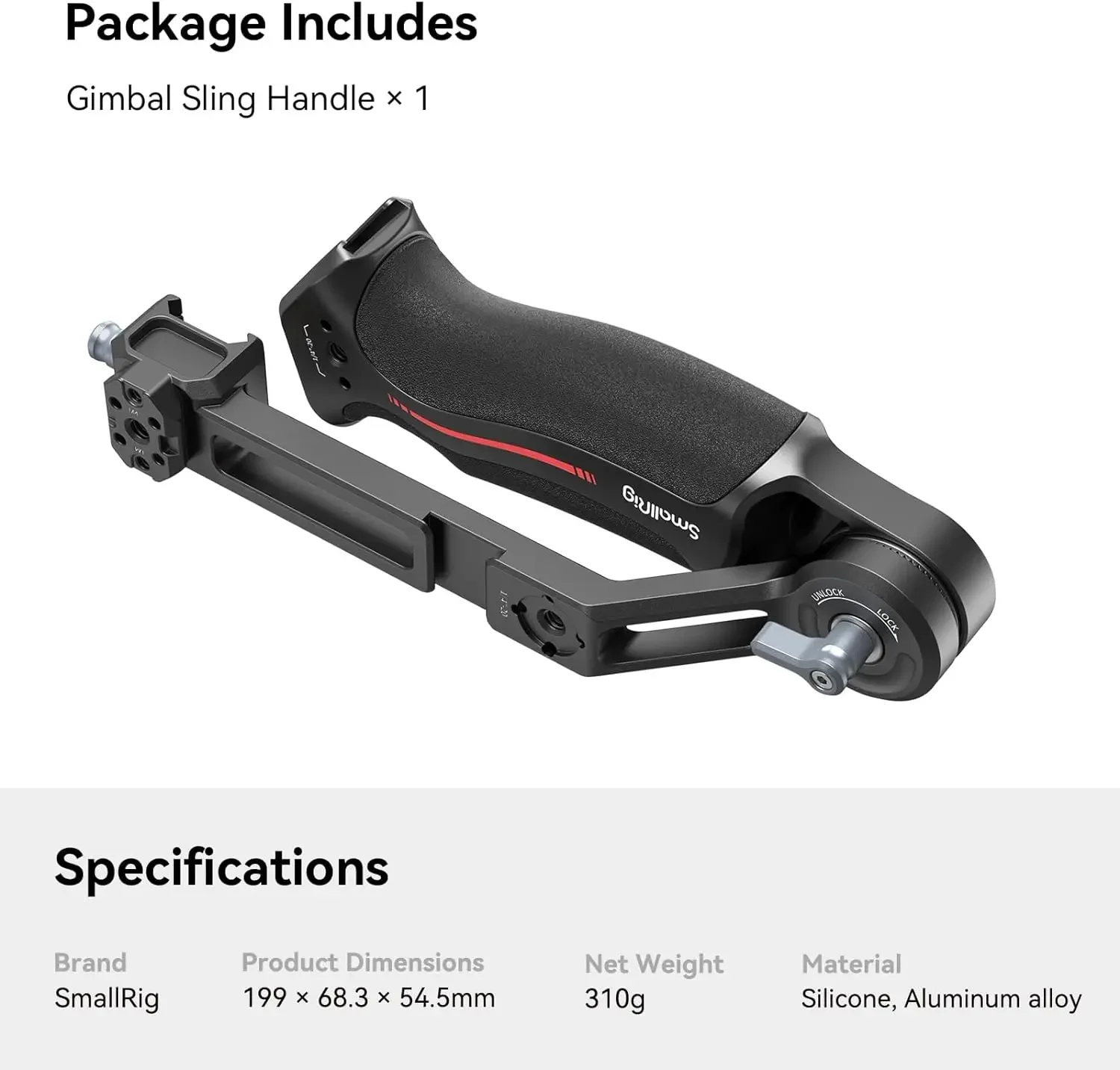 Sling Dual Handgrip /Monitor Mount/NATO Clamp Accessory for RS 4 Mini / RS3/ RS3 Pro/ RS4 Pro/RS4 Stabilizer 3028B
