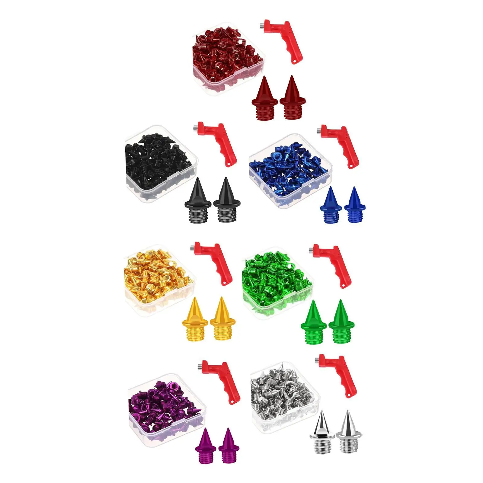 60 Pieces Track Shoe Spikes 5mm Convenient Replacement Spikes for Track Shoes for Outdoor Short Running Sprint Player Men Women