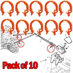 10pcs Multi-Purpose Shaft C-Clip For Chevrolet Captiva C100 MT Gearbox Shift Cable Clamp Retaining Ring Grip Retainer Fastener