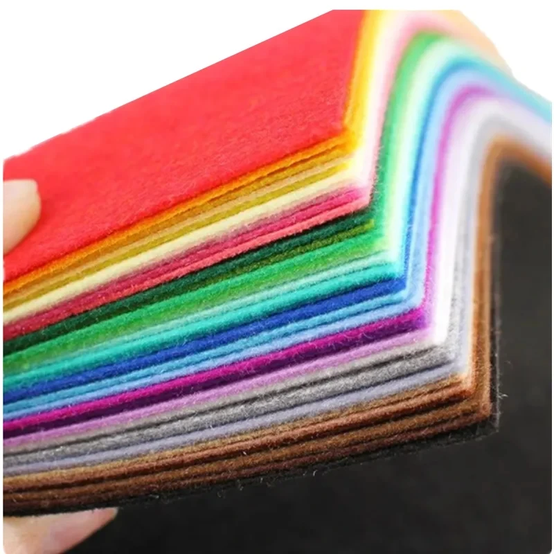 30*20cm 40Pcs Soft Felt Fabric Sheet A4 Size Nonwoven Fabric Needlework Quilting Material Cloth For Patchwork Sewing Craft Doll