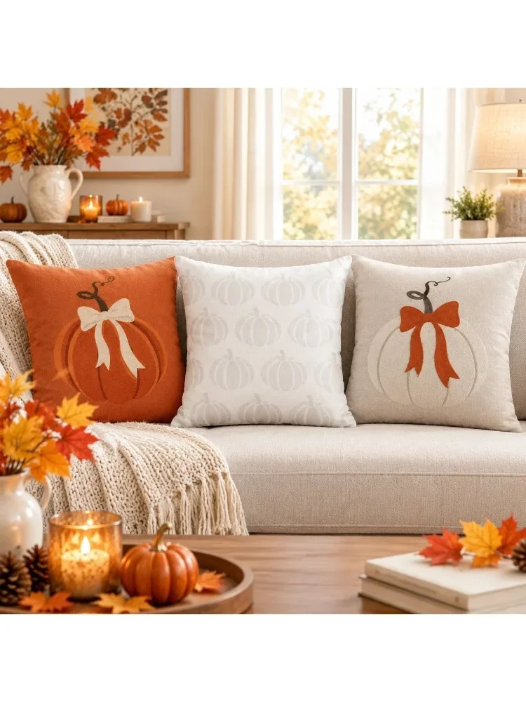 2026 hot-selling Halloween pumpkin pattern pillowcase waist pad