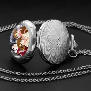 新款精美少女樂團動漫時間寶石石英懷錶復古龐克男女通用時尚項鍊禮物 6 最佳銷售 動漫觀看 - №6