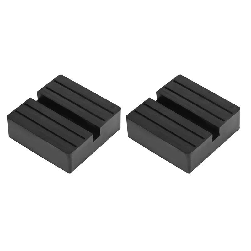 

2PCS Rubber Jack Pads Square Universal Jack Pad Car Lift Rubber Pads Guard Adapter Rail Pinch Weld Protector