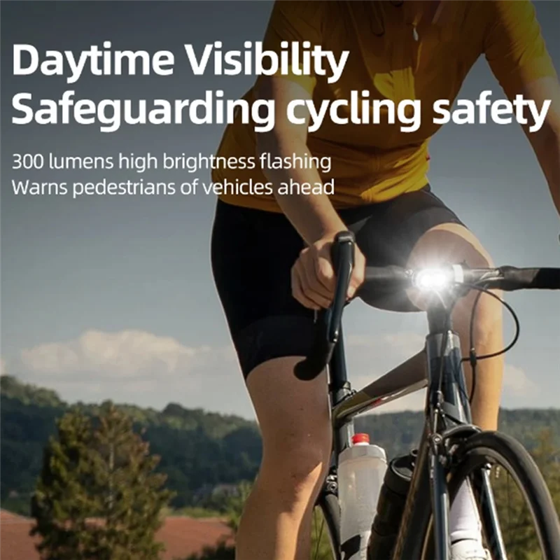 

ABUE-Bicycle Headlights Waterproof Front Light 600MAH Type-C Charging Road Bike Lights Cycling Accessories