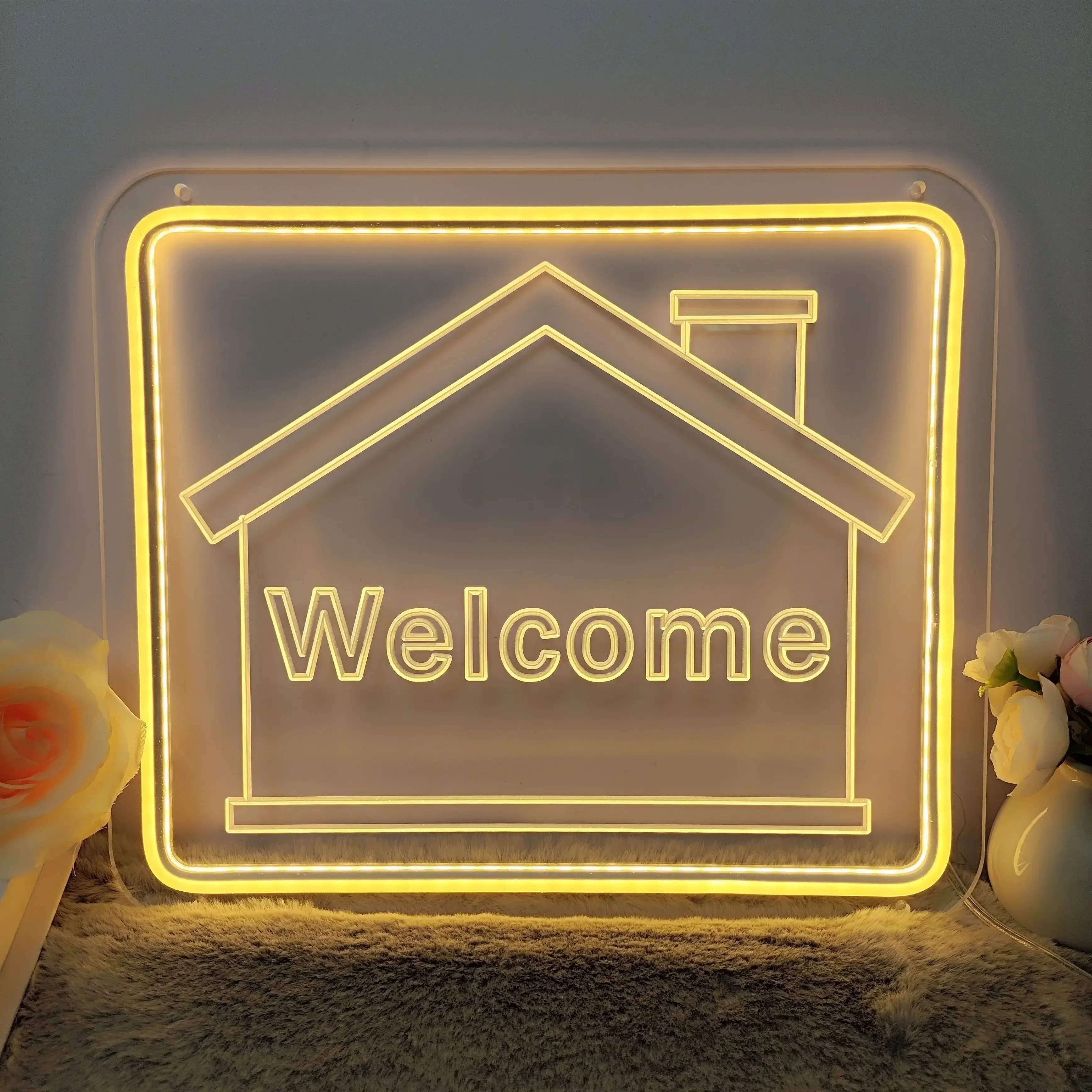 

3D Carve Neon Sign Personalised LED Neon Lights Wall Decoration for Home Shop Room Decors Aesthetic 12 Colors with Dimmer Switch