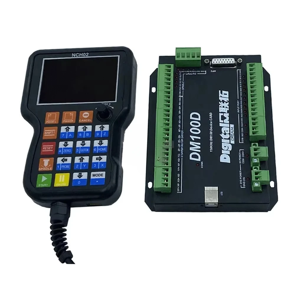 For NCH02 For DM100 CNC Handle Motion Controller mach3 3/4/5Axis 125 KHz Pulse U-disk Read G Code Engraving sale Machine
