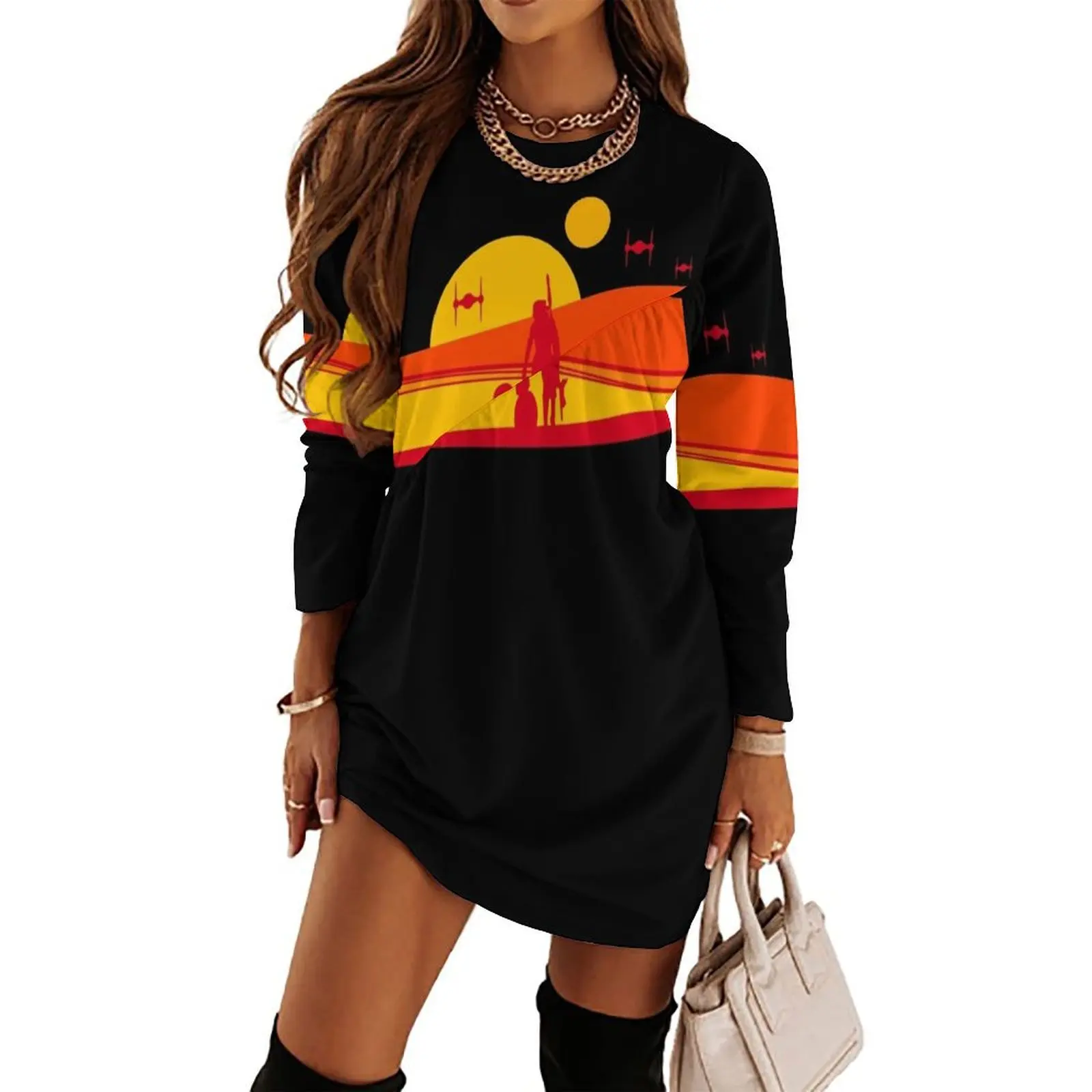 

Sunset Long Sleeved Dress elegant guest wedding dress Evening gown summer dresses for women 2024 wedding dresses for parties