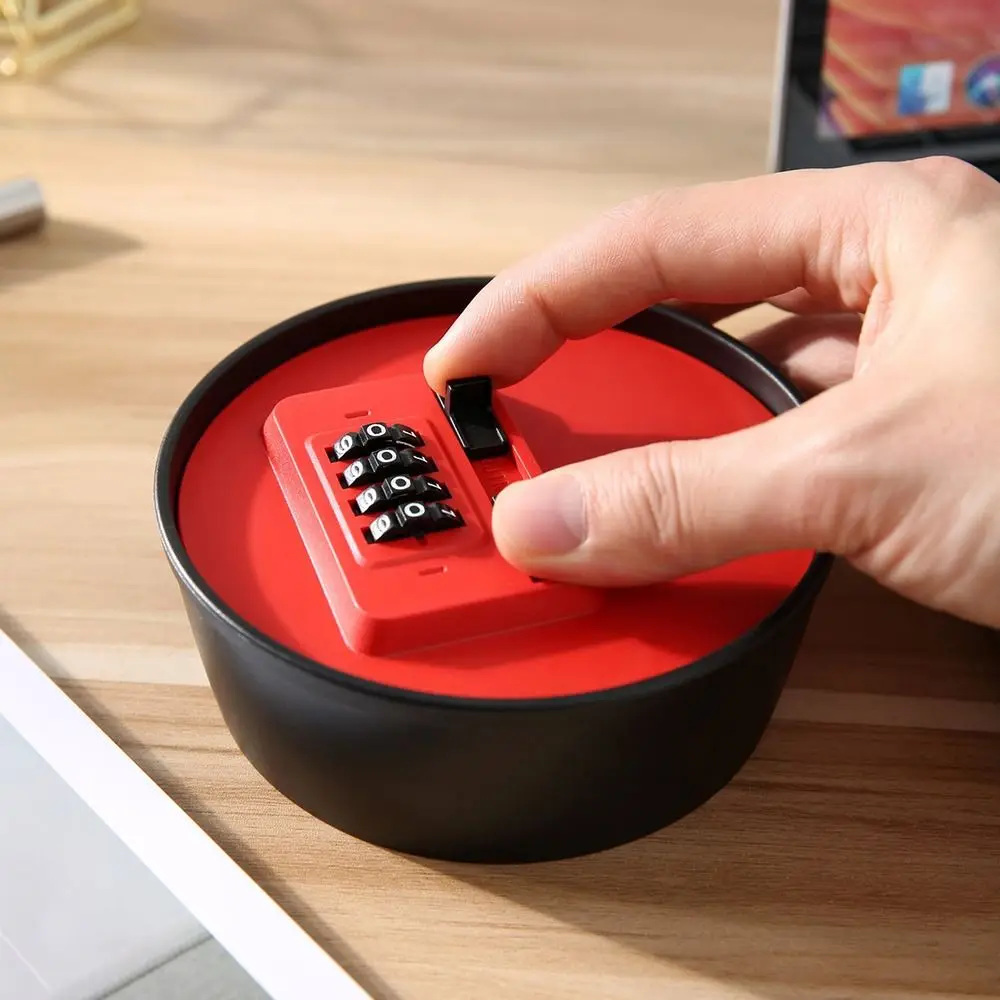 دائم شكل دائري صندوق كلمة المرور مخفي رمز إعادة الضبط مفتاح حقيبة للتخزين جدار جبل قفل مجمع أمن الوطن #2