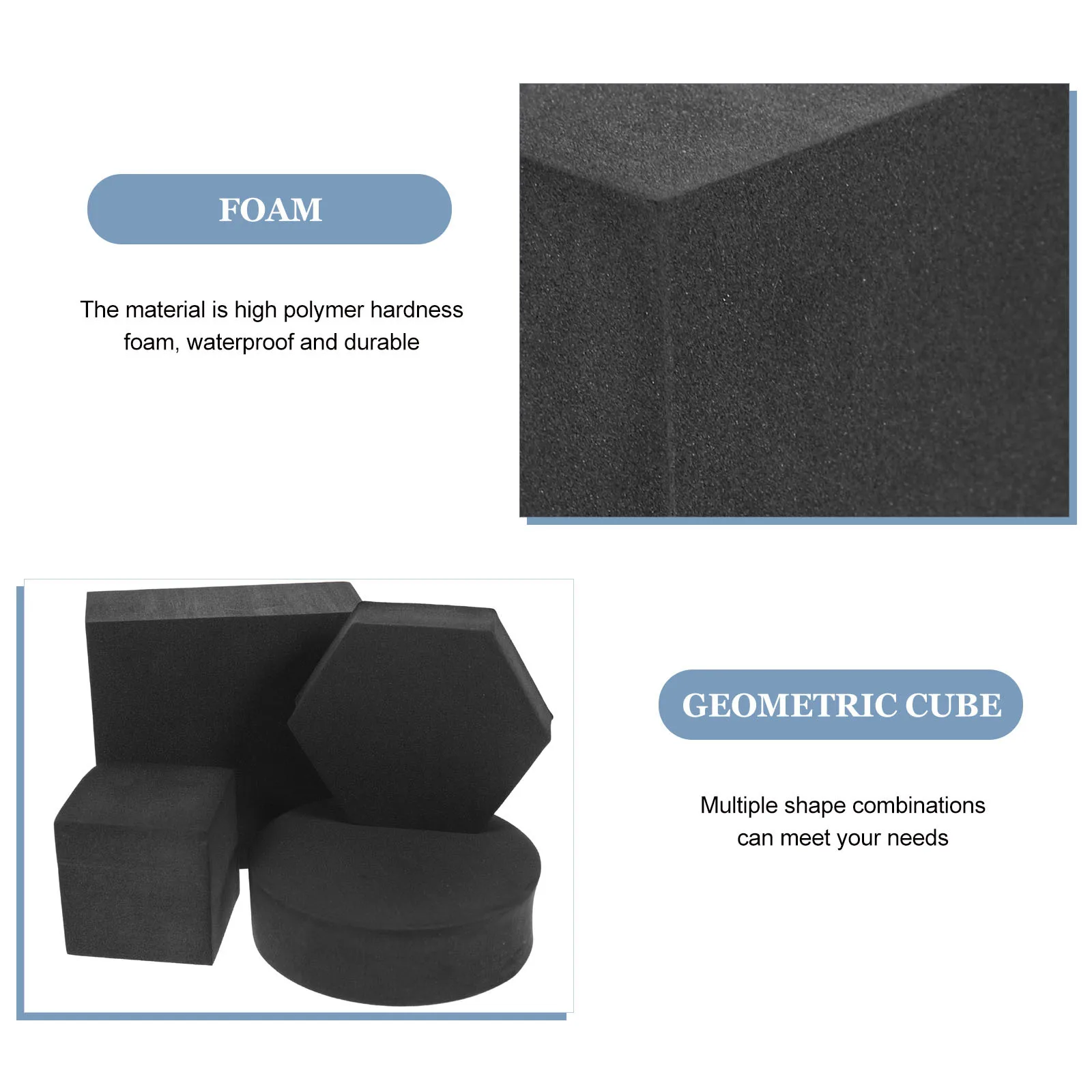 4 Pcs Jewelry Shooting Props Geometric Cube Photo Modeling Cubes for Pictures Black Decorative