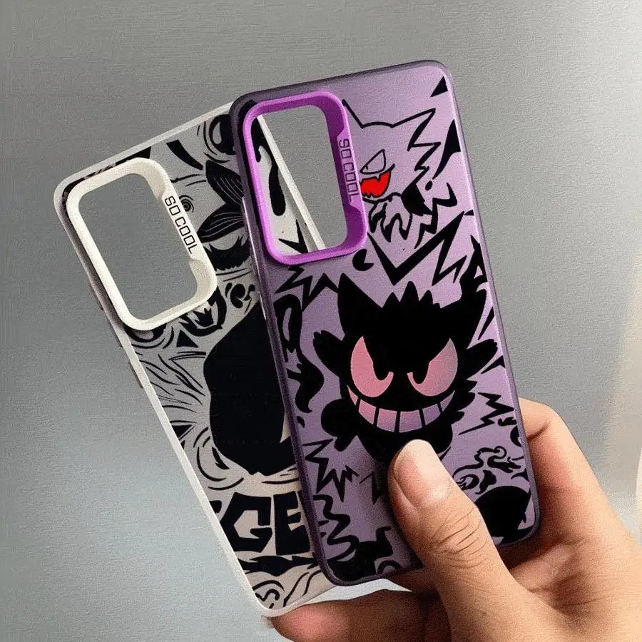 Gengar Anime for Samsung Galaxy S22 S23 S24 Ultra S24 FE S20 S21 Plus Note 20 Ultra S23+ Silver Phone Case Cover