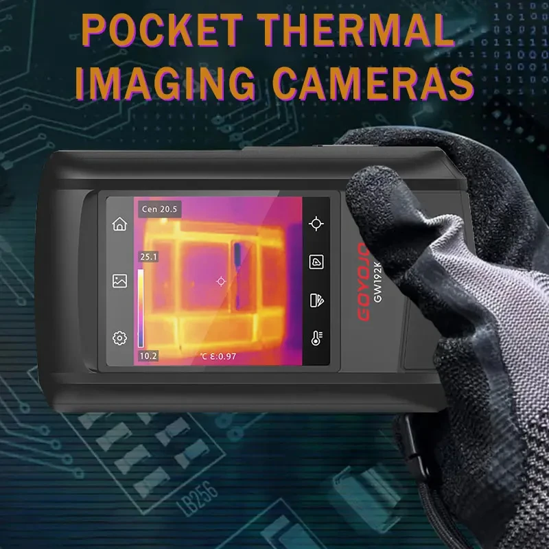 GOYOJO Thermal Camera Pocket Touch Screen Super IR 192x192 Thermal Imaging Camera 25Hz Portable Thermal Imager