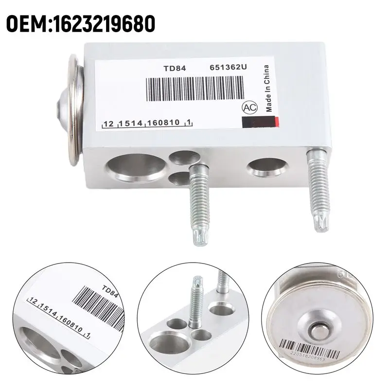 Excellent-1 Piece 1623219680 Car AC Air Conditioning Expansion Valve Silver Metal For 208 2008