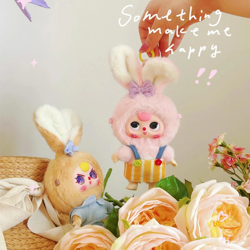 New Baby Three Macaron Little Rabbit Series Blind Box Toys Creative Cute Vinyl Dolls Ornaments Kids Christmas Gift