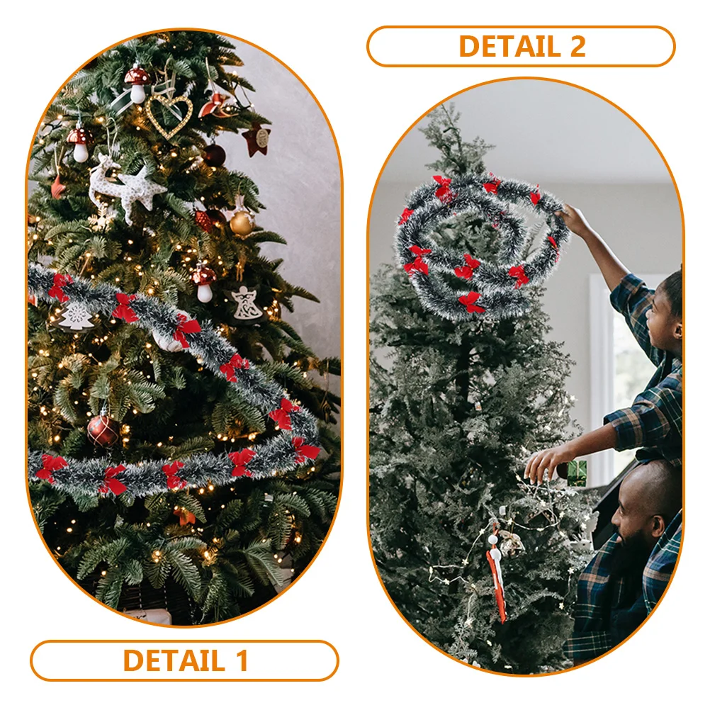 

1 Set Christmas Tree Garland Decor Party Hanging For Xmas Door Wreath Making Supplies Outdoor Indoor Plastic Garlands
