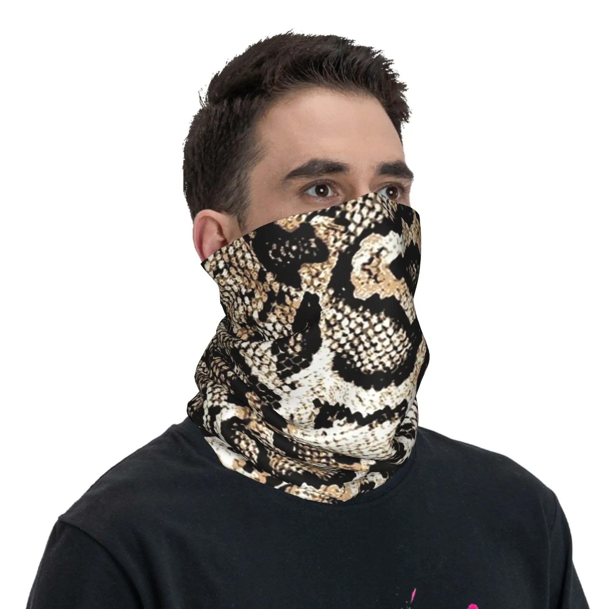 snake skin Bandana Neck Cover Printed Mask Scarf Face Mask Cycling Unisex Adult Winter