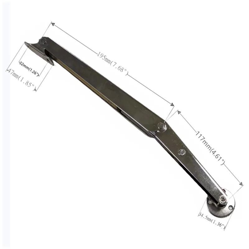 200N Heavy-Duty Upward Flap Door Air Pressure Lever Random Stop Furniture Hinge Soft Closing Slow Closing Cover Support HomeTool