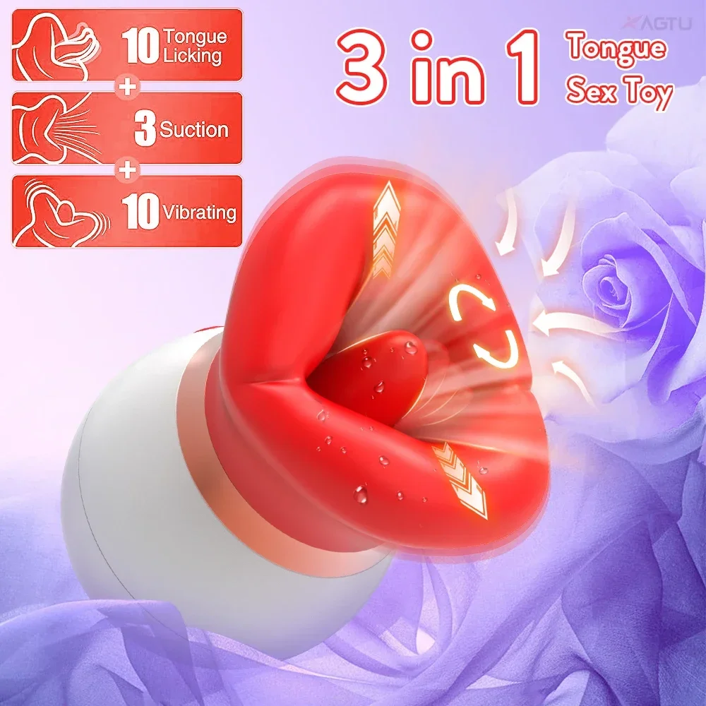 Swing Sucking Vibrator for Women Tongue Licking Clitoris Sucker Female Oral Nipple Stimulator Sex Toys