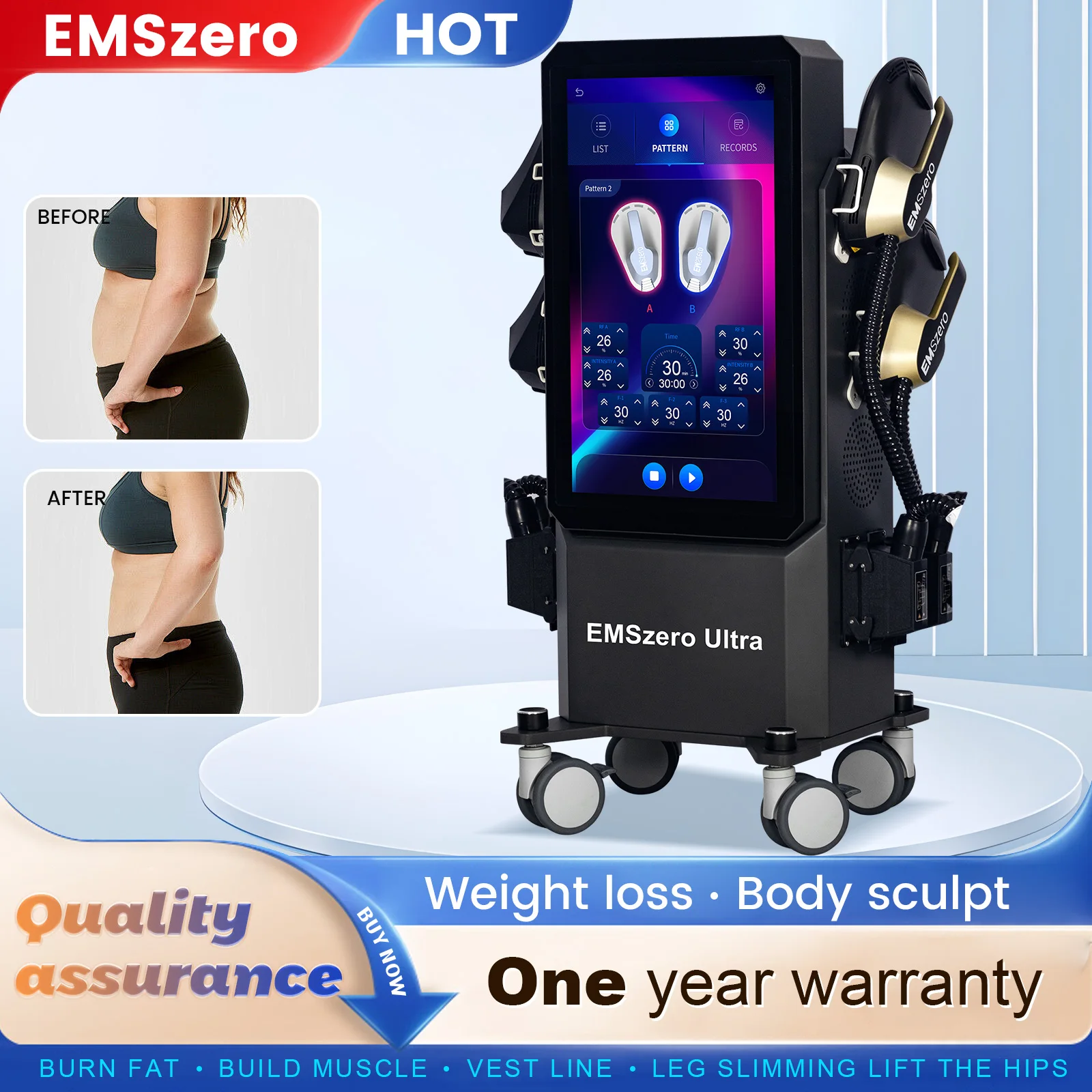 EMSzero 6500w Body Slimming Nova Fat Burning Muscle Sculpting Electromagnetic Stimulate Pro Machine