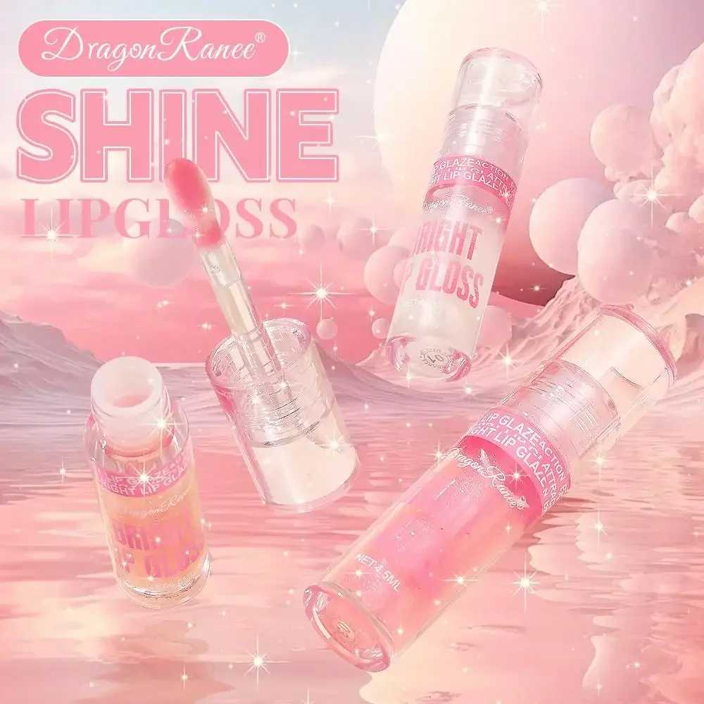 Rouge à lèvres hydratant et scintillant, repulpant, à base d'eau, léger, réduit les ridules, finition miroir, Non collant, longue durée