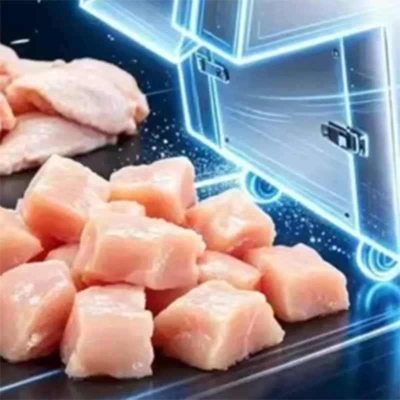 Automatic Commercial Fresh and Frozen Chicken Steak Cutting Machine/Poultry/Fish Cube Cutter/Meat Cubes Cutting Machine
