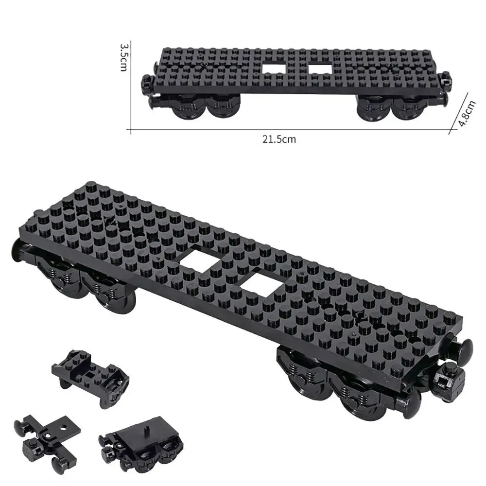 1Pcs Durable MOC City Train Base DIY Toys Assembled Carriage Building Blocks Creative Christmas Gifts Wheel Bricks for Kid