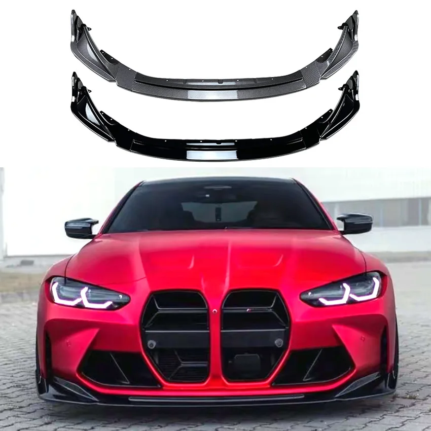 For BMW M3 M4 G80 G82 Front Bar Front Diffuser Lip Shovel Wrap Angle Exterior Modification Splitter  2021+