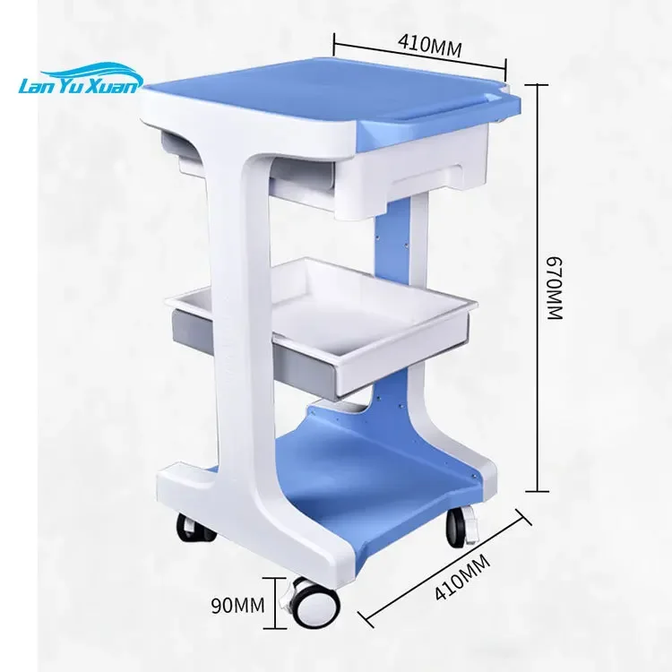 Mobile medical beauty Beauty device New Trolley Design Medical Simple Metal Plastic medical Trolley HOSPITAL trolley