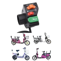 3 In1 Ebike Scooter Handlebar Switch E-Bike Scooter Button Turn Signal Light Horn Combination Switch Motorcycle Accessories
