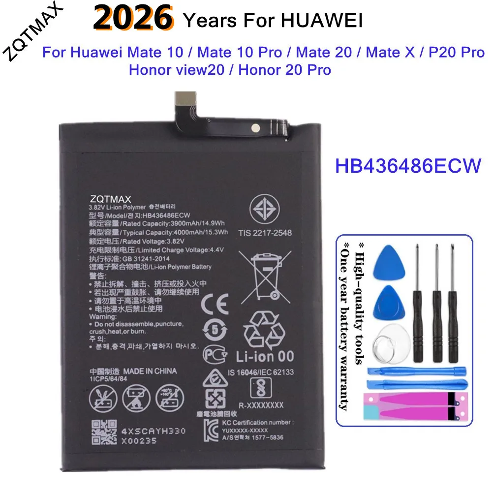 Batería HB436486ECW para Huawei P20 Pro Mate 10 Pro /Mate X /Mate 10 /Mate 20 / Honor 20 Pro /Honor view20 AL00 L09 L29 TL00