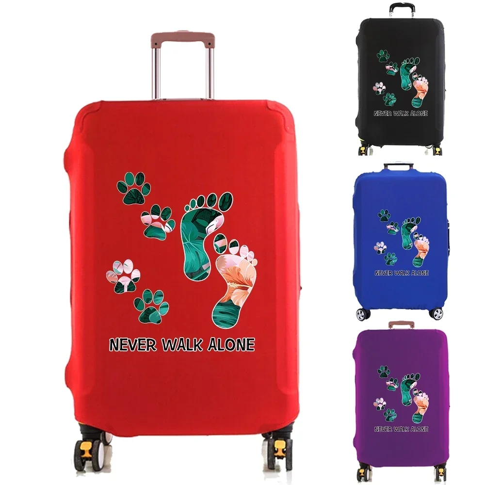 Plant Footprint Print Luggage Cover Suitcase Protector Thicker Elastic Dust Cover for 18-32 Inch Trolley Case Travel Accessories