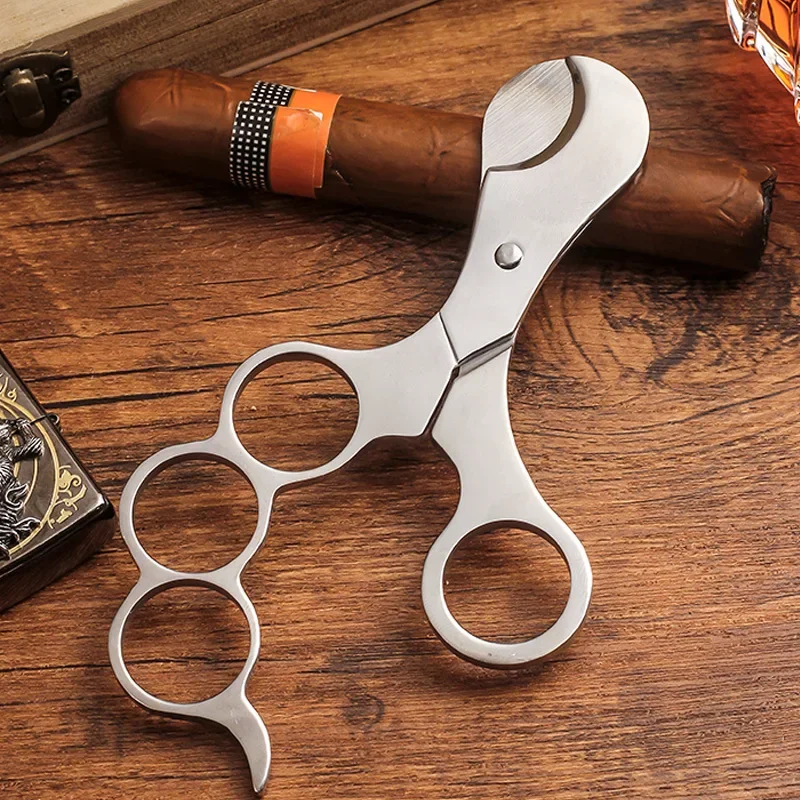 Professional Cigars Scissors Stainless Steel Cigars Cutter Guillotine Sharp Cigar Accessories Precise Cutting Gifts