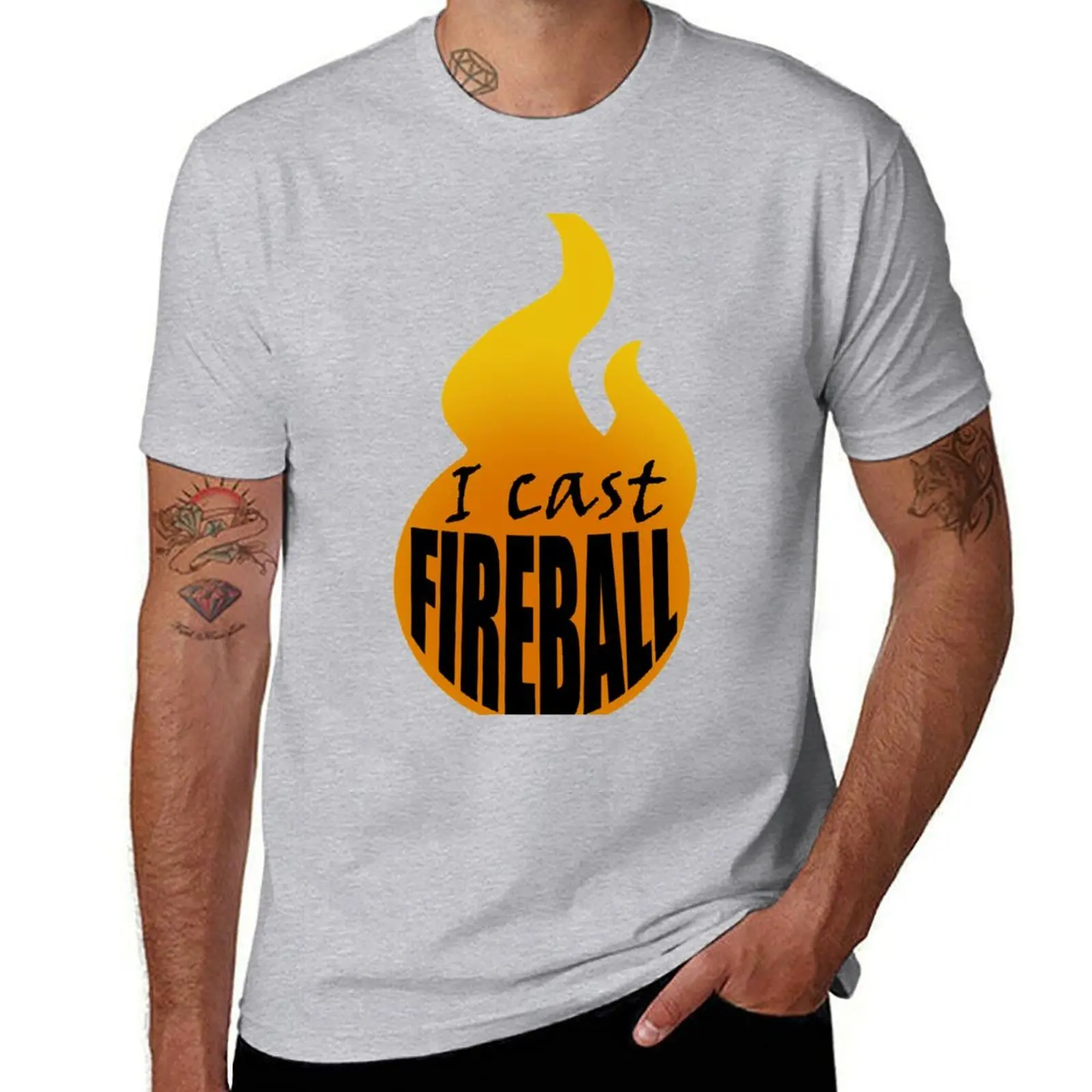 I Cast Fireball! T-shirt cute clothes sports fans customizeds workout shirts for men