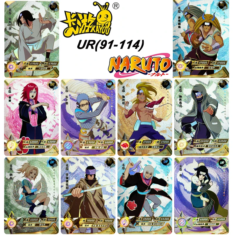 

Kayou Naruto UR91-114 Series flash card Uzumaki Naruto Uchiha Madara Tsunade Collection card Single card Boy toys Christmas gift