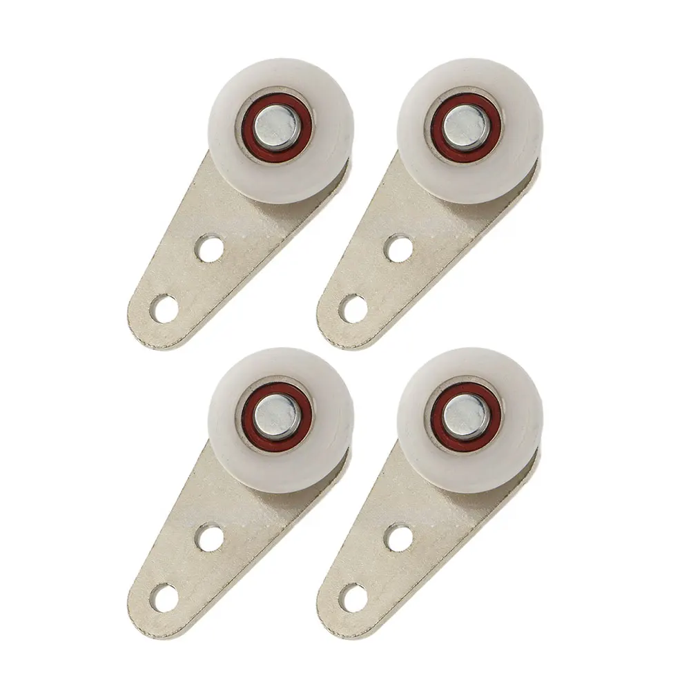 Silent Roller Sliding Door Pulley Kitchen Cabinet Upgrade for versatile Use Metal Construction Tool-free Installation