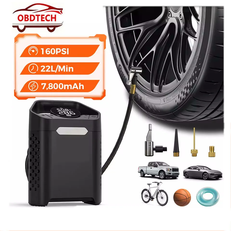 

New ETENWOLF V3 Portable Tire Inflator Pump 160 PSI Car Compressor 100% Duty Cycle 7800mAh Air pump For Cars Motorcycles Bicycle
