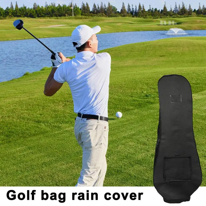 

Golf Bag Rain Protection Cover Waterproof Golf Carry Bag Rain Hood Cover Case Foldable Golf Bag Rain Cover With Built-In Storage