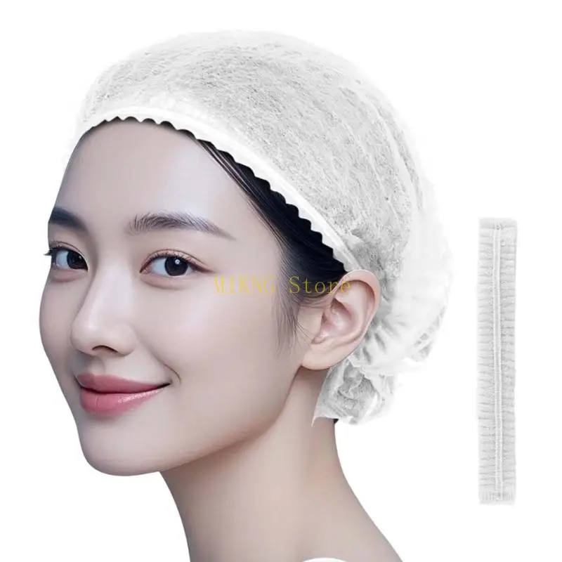 使い捨ての不織布シェフハット高弾性ダブルラバーバンドユニセックスヘア保護油抵抗性食品安全ベストセール