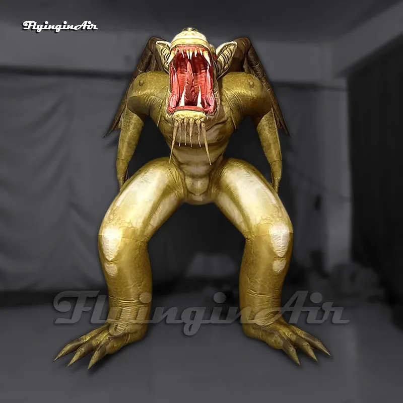 Scary Large Inflatable Goblin Halloween Monster Evil Spirit Air Blow Up Demon With Wings For Club Party Decoration