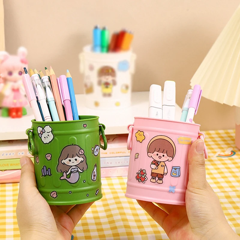 Funny Creative Large Mouth Pen Holder Cute Large-capacity Pencil Holder Durable Stationery Container Makeup Brush Storage Bucket