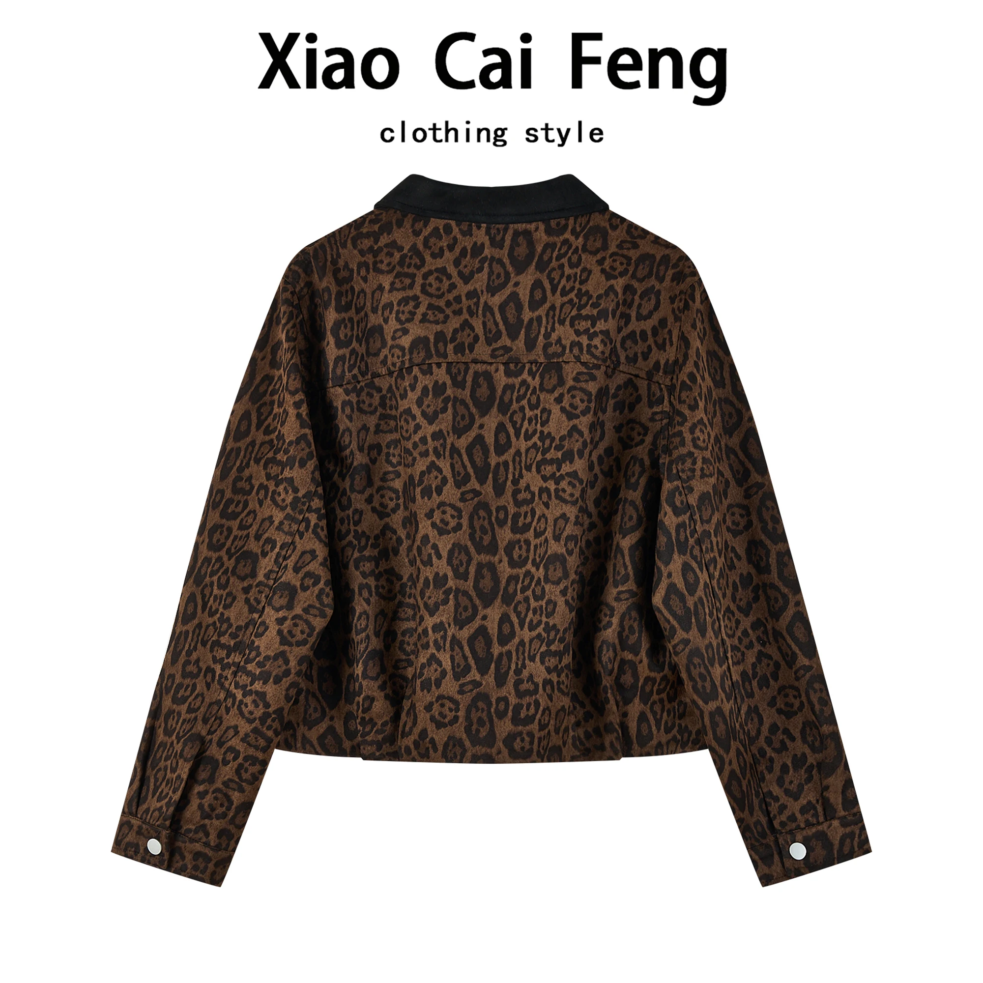 السيدات ort Jaet 2025 موسم الخريف تصميم جديد الربط اللون Colion ليوبارد نمط عادية فضفاضة تناسب سستة إغلاق #2