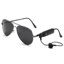 Hot Portable Wireless Bluetooth-Compatible Headset Glasses Ultra-thin Frog Mirror Polarized Sunglasses Smart Earphone Sunglasses