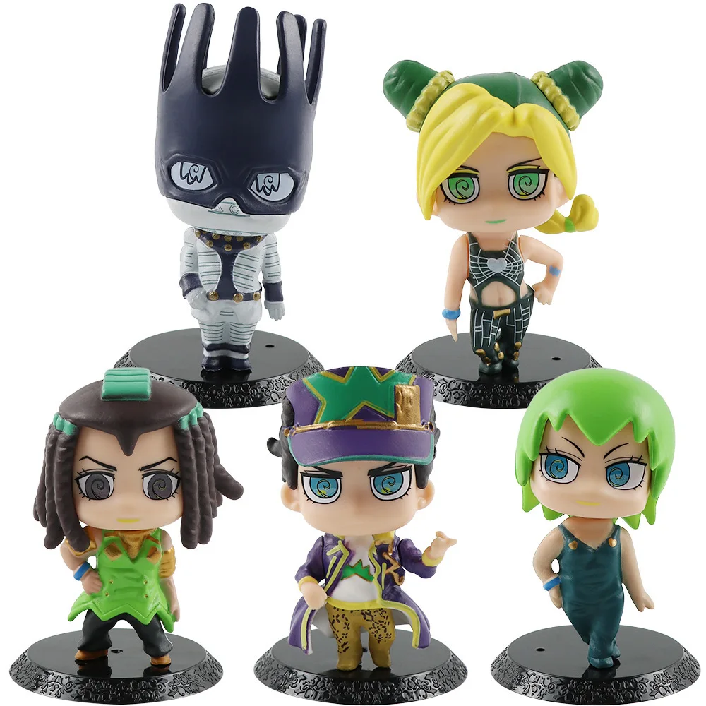 

5pcs Anime JOJO Jotaro Kujo Statue model Q Version Figurine Pvc Model Toy Collectible Decoration Desktop Gift.Toy gifts