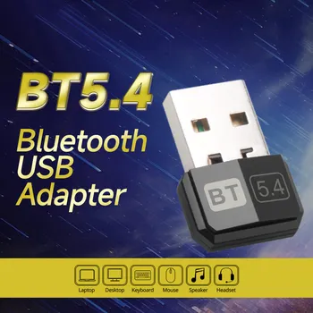 PC 스피커용 USB 블루투스 5.4 5.3 동글 어댑터, 무선 마우스 키보드 음악 오디오 리시버 송신기 드라이브 무료 상품 이미지