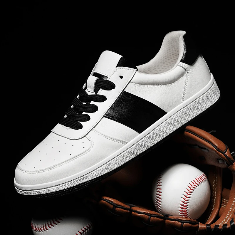 

New Summer Casual Men Board Shoes Thick Soled Business Breathable Lightweight Color Blocked Personalized Sports White Shoes