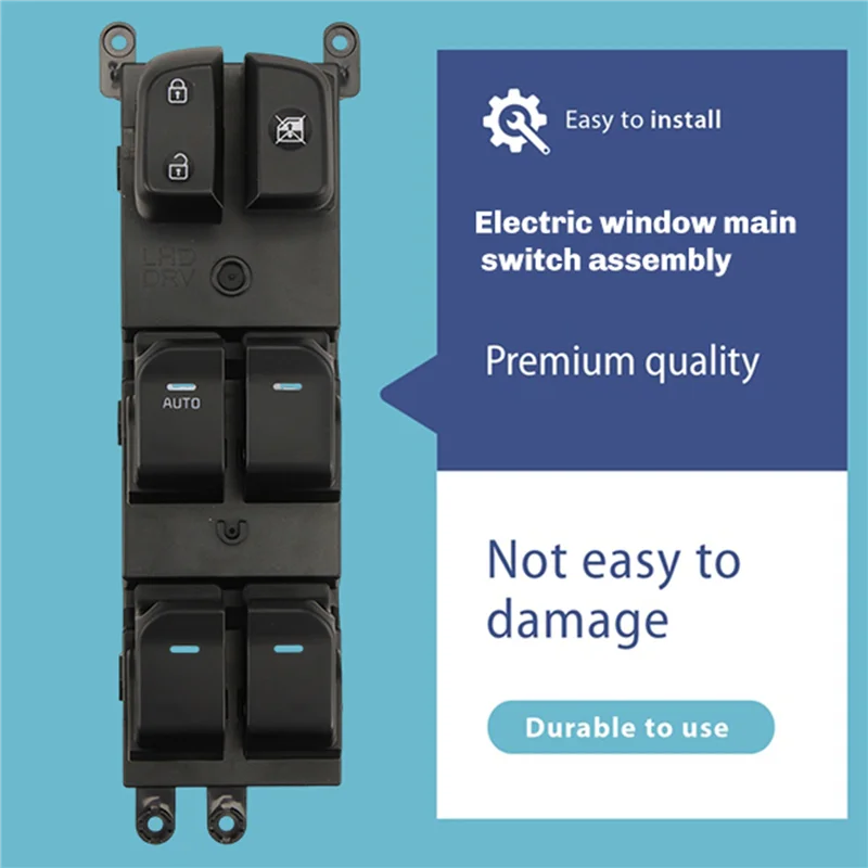 A25P Power Window Main Switch Replacement AUTO Part 93570-B2050CA 93570B2060CA For KIA SOUL 2014-2019 Window Control Regulator B
