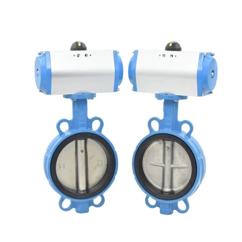 D671X-16Q Вафельный пневматический дроссельный клапан DN50-200 для отключения воды для промышленного управления трубопроводом