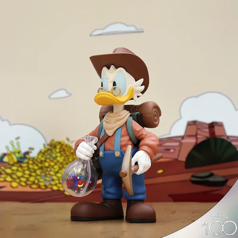 15cm Disney Anime Scrooge Mcduck Figure Genuine Morstorm Explorer Scrooge Mcduck Action Figurine Anime Model Doll Birthday Gift