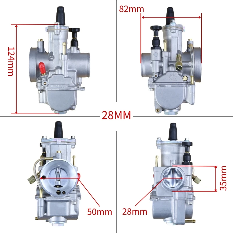 ل Keihin KOSO PWK 2T 4T ATV رباعية الذهاب كارت الترابية دراجة سكوتر 50-250cc العالمي سباق الدراجات النارية المكربن Carb